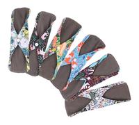 VILLCASE 6pcs Bamboo Charcoal Sanitary Pad with Comfortable Skin Touch and Protection, Washable Menstrual Pad for Daily Feminine Care Random Color