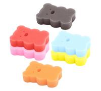 VILLCASE 6pcs Cartoon Bath Sponges for Newborns, Soft Exfoliating Body Scrubber Sponge Set, Portable Showering Supplies Mixed Colors