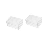 VILLCASE 6pcs Cassette Storage Cases Plastic Cassette Cases Blank Voice Recording Tape Holder Music Box Organizer for Storage