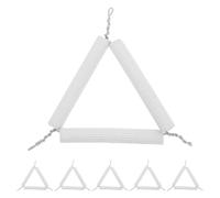 VILLCASE 6pcs Ceramic Lab Triangular Crucible Holder with Iron Wire Stable Support for Crucibles Sturdy Laboratory Equipment Suitable for Middle and High School Chemistry Experiments