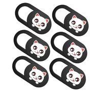 VILLCASE 6pcs Cute Cat Webcam Cover Slider Privacy Protection for Laptop Tablet Computer Peeping Camera Cover Ultra Thin Design for Secure Digital Life