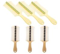 VILLCASE 6pcs Double Sided Lice Combs for Pets and Humans, Plastic Fine Tooth Grooming Combs for Precise Dandruff and Nit Removal, Suitable for Cats, and Adults, Green and Black