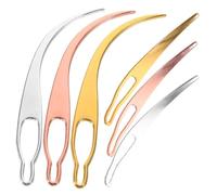 VILLCASE 6pcs Dreadlock Crochet Hooks for Hair Extensions Smooth Interlocking Tool Hair Braiding Needles