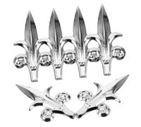 VILLCASE 6Pcs Fence Topper Finials with Pointed Design Outdoor Garden Fence Decor Accessories Elegant European Style Border Finials for Gates and Railings Protective Caps for Residential