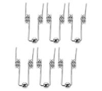 VILLCASE 6pcs Hair Curling Iron Torsion Springs Double Return Replacement for Curl Rods Silver Elasticity for Enhanced Curl Retention Compatible with Multiple Brands