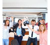 VILLCASE 6Pcs Handheld Whiteboard Paddles Single-Sided Dry Erase Scoreboards for Voting Quick Response Writing Boards for Classroom Office Games and Judges