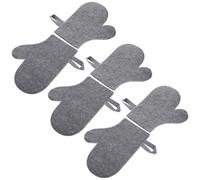 VILLCASE 6pcs Heat-resistant Sauna Gloves Felt Exfoliating Bath Mitts Absorbent Washing Mitts Insulated Spa Sauna Glove for Shower Bath