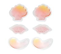 VILLCASE 6pcs Hot Cold Gel Packs for Face, Eye, Lip Therapy - Reusable Cold Compress Ice Pads Set, Soft Gel Round Beads for Cosmetic and