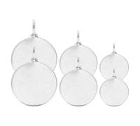 VILLCASE 6pcs Manganese Steel Target Plates for Shooting Practice and Archery Training, Silver Colour with Suspension Design, Convenient to Carry for Indoor Accuracy Training