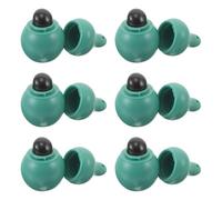 VILLCASE 6pcs Mini Silicone Lip Brush Set for Lipstick Blending and Gentle Scrubbing, Portable Green Lip Applicators with Cap for Travel and Daily Use