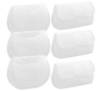 VILLCASE 6pcs Plastic Canvas for Bag Making, Clear Mesh Plastic Canvas Sheets for Acrylic Yarn Knit Crochet Projects, Adult Embroidery Kit, One-Piece Easy to Crafting