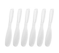 VILLCASE 6Pcs Plastic Cosmetic Spatulas - Reusable Mini Face Mask Applicator Tools for Clay and Mud Masks, Small Soft Makeup and Lotion Spoons for Skincare Application
