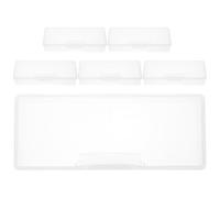VILLCASE 6pcs Plastic Nail Tools Storage Organizer Box for Personal Use the Go Organizing Nail Accessories and Metal Implements Reduces Surface Abrasion Carrying Case