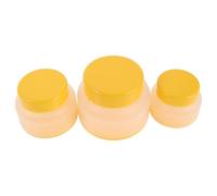 VILLCASE 6pcs round Empty Sugar Scrub Storage Jars with Lids Plastic Refillable Cosmetic Containers in 30g 50g 100g Sizes, Travel-friendly Double-layer Pp Body Moisturizing Cream Jars