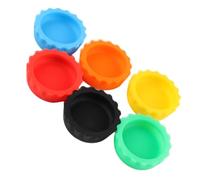 VILLCASE 6pcs Silicone Reptile Feeding Bowls with Wide Rim and Shallow Structure for Small Pets and Lizards, Smooth Surface Reducing Waste, for Gecko Food and Water Feeding Random Color