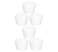 VILLCASE 6pcs Small Foams Cupcake Cake Decorating Model for DIY Creating Cupcake Displays, White Foam Fake Cakes That Can Be Sanded and Painted for Crafting Practice
