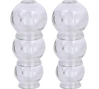 VILLCASE 6pcs Thickened Glass Cupping Therapy Jars Set for Home Use, Fire Suction Massage Cups with 3 Sizes for Traditional Chinese Cupping Therapy and Relaxation