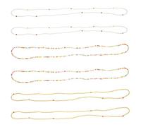 VILLCASE 6pcs Waist Beads Chain Set Handmade Rice Beads Bikini Waist Chain Decorative Clothing Accessory for Women