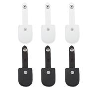 VILLCASE 6pcs White Pu Sewing Scissor Covers with Stylish Design and Comfort Features, Protective Sheaths for Embroidery Scissors, for Safe Storage and Nail Care