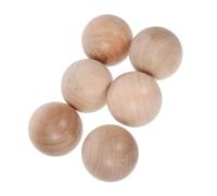 VILLCASE 6pcs Wooden Ball Bottle Stoppers for Glass Containers Carafe Storage Jars Natural Wood Sphere Sealers Versatile Spill-Resistant Caps for Bottles