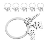 VILLCASE 6pcs Zinc Alloy House Keychains Compact Stylish Home Party Favors Keyring Charms for Housewarming Couples Families First Home Keepsake