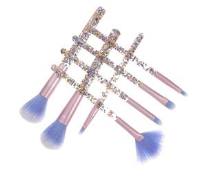 VILLCASE 7pcs Makeup Brush Cosmetics Tools Sturdy Handle Not Easy to Break Nylon Metal Plastic Light Weight for Professional Makeup Artist on The Go