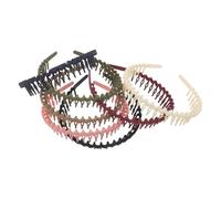 VILLCASE 7pcs Non-slip Plastic Headbands with Wavy Teeth for Managing Stray Hairs and Resisting Movement, Suitable for Daily Beauty Regimen and Skincare Routines