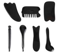 VILLCASE 7Pcs Resin Beeswax Meridians Scrapers Beauty Massagers for Back Waist Gua Sha Massage Therapy Stick with Lactic Acid Removal and Dark Spot Reduction