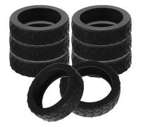 VILLCASE 8 Pcs Black Silicone Suitcase Wheel Covers 5-6cm Large Size Luggage Caster Protectors Noise Reduction Travel Accessories for Trolley Wheels