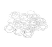 VILLCASE 80pcs Metal Loose Leaf Binder Rings 25mm Inner Diameter White Mini Binder Hoops for Index Cards Flashcards Notebook Organizers Office and School Use