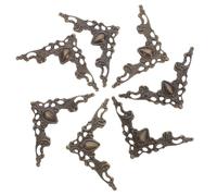 VILLCASE 80pcs Vintage Metal Book Corner Protectors Antique Iron Triangle Edge Guards for Scrapbook Photo Albums DIY Craft Box Corner Protectors with Impact Resistance and Wide