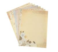 VILLCASE 80pcs Vintage Writing Paper Retro Letter Paper Sturdy Custom DIY Look Classic Beautiful Appearance for Correspondence for Occasion Assorted Style