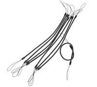 VILLCASE 8pcs Black Stylus Pen Lanyard with Secure Attachment and Portable Plastic Hanging Rope, Stretch Spring Coil Design for Students and Professionals to Prevent Loss