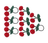 VILLCASE 8Pcs Cherry Hair Clips and Cute Cherry Hair Ties Set Mini Fruit-Shaped with Elastic Ponytail Holders for Women