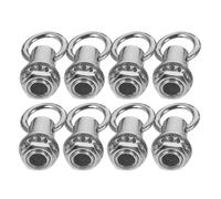 VILLCASE 8pcs M10 Threaded Hook Ring for Pendant Lights and Lanterns | Iron Zinc Alloy Build, Closed Hook Bull Nose Ring Design, Reusable Hardware for Indoor Porch Use