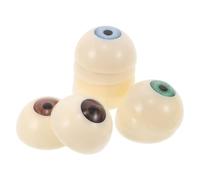 VILLCASE 8pcs Realistic Acrylic Eyeballs for Doll Crafting Halloween Half Round Fake Eyes for Stuffed Animals Creative Projects Durable Horror Decor Props