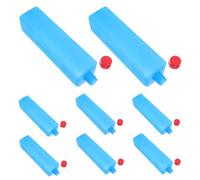 VILLCASE 8pcs Reusable Air Conditioner Fan Ice Packs Lasting Cold Storage, Blue Pe Material Blocks 16.5x4x3.8cm, for Picnic and Beach Freezer Packs, for Outdoor Enthusiasts and Busy