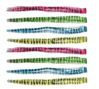 VILLCASE 8pcs Silk Ear Loop Wig Synthetic Hair Extensions Clip in Hair Clips for Women Leopard Pattern Wig Extensions for Halloween Party Festival