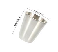 VILLCASE 8pcs Stainless Steel Liquor Cups Portable White Wine Holders for Home Bar Spill-Resistant Drinkware for Parties and Banquets Silver Finish