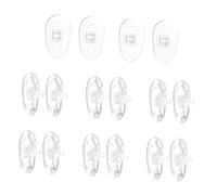 VILLCASE 8pcs Transparent Screw In Eyeglass Nose Pads Soft Silicone Air Chamber Cushions Replacement Repair Kits for Comfortable Stable Fit in Sports Work and Study