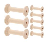 VILLCASE 8pcs Wooden Spools for Crafts Unfinished Empty Thread Bobbins Wire Weaving Organizer DIY Sewing Tool for Home Indoor Use