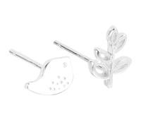 VILLCASE 925 Sterling Silver Lightweight Leaf and Bird Earrings for Women, Creative Skin-Friendly Ear Drops, Minimalist Decorative Jewelry for Daily Wear and Party