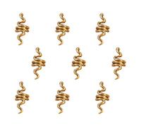 VILLCASE 9pcs Zinc Alloy Snake Shape Hair Rings for Dreadlocks and Braids, Decorative Hair Accessories for Party and Wedding Prom, DIY Hairstyle Braid Cuffs for Sisters and Friends