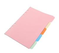 VILLCASE A5 Binder Dividers with 6-Hole Punch Plastic Index Paper Loose Leaf for Organizer Notebook and Journal Binder Multi-Colored Subject Tabs for Project Book