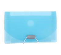 VILLCASE Accordion File Folder Document Organizer Folder A6 Size Pp Material Button Design to Prevent Loose Stylish Simple Design Sky-Blue Large Capacity for Office and School Use