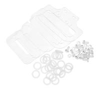 VILLCASE Acrylic Hamster Cage Accessories Fixing Sheets Gaskets with Plastic Screws and Nuts Versatile Compatibility Flexible DIY Design for Small Pets Habitat Upgrade