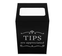 VILLCASE Acrylic Salon Tip Holder Jar with Lid and Lockable Suggestion Box with Slot, Convenient Donation Solution for Bars and Other Venues, Sl nd Modern Money Storage Container