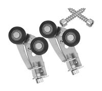 VILLCASE Adjustable Fork Sliding Door Roller Wheels Precision Bearings Nickel Plated Iron with Nylon Easy Installation and Minimal Maintenance for Wardrobe and Kitchen Sliding Doors