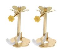 VILLCASE Adjustable Metal Buddha Wick Holder Stand 2pcs with Lotus Shape for Home Decoration and Table Display, Prevents Scalding and Enhances Lamp Wick Stability