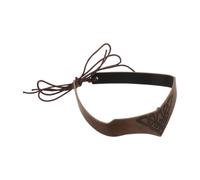 VILLCASE Adjustable Pu Leather Costume Headband with Embossed Knot and Replicated Norse Patterns, Lightweight Medieval Renaissance Festival Headpiece for Larp and Cosplay